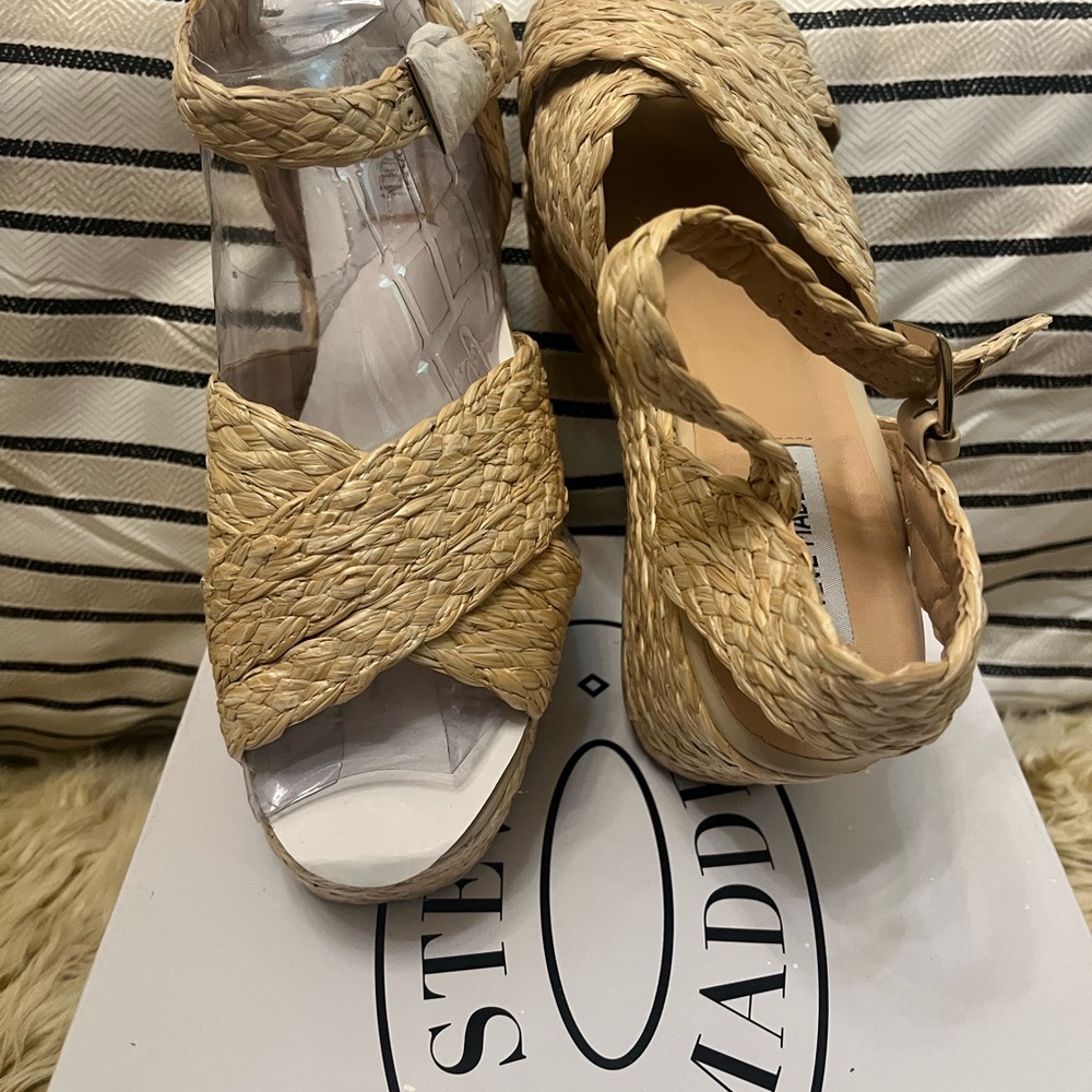 Steve Madden Tan Espadrille Slingback Shoes